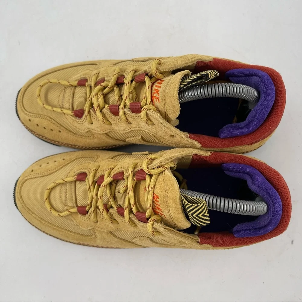 Nike Women’s Air Force 1 Wild Wheat Gold-SZ 6.5 -Low Lace-Up Shoes Sneaker